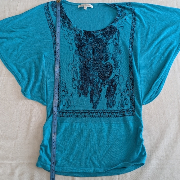 Studio M Blue Dolman Sleeve Boxy Blouse - Picture 6 of 8